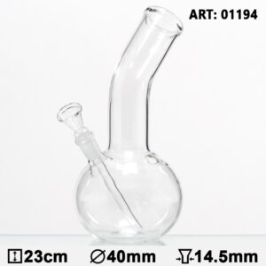 Plain | Bouncer Glass Bong - H:23cm - Ø:40mm- Socket:14.5mm-24pcs/box