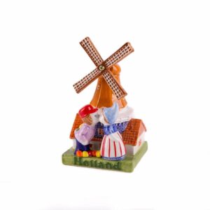 molen met kuspaar 14 cm color Holland