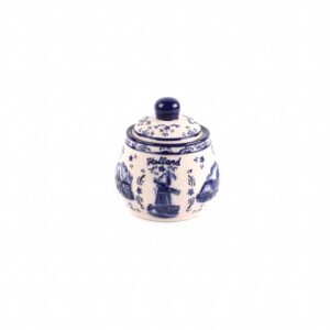 Delftsblauw embossed suikerpot Holland