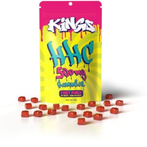 Kings 500mg HHC Gummies - Fruit Punch - 20 Gummies - 25mg per stuk