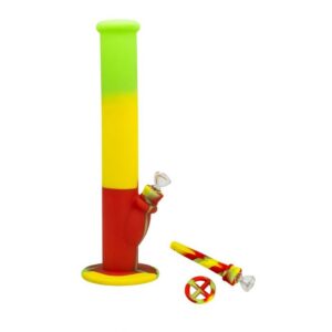Silicone Bong Yellow+Green+Red (Rasta)