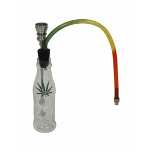 Waterpipe Bottle W Leaf 17 cm