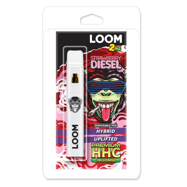 Loom Premium HHC Vape – Strawberry Diesel (Hybrid uplifted) – 2 ml 600 puffs