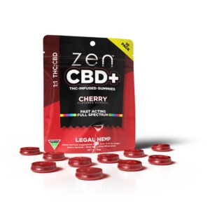 Zen CBD+THC infused indica gummies - Cherry 10st